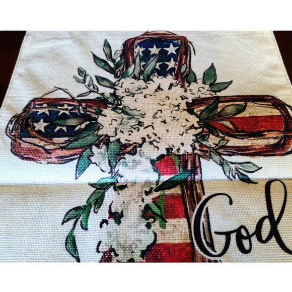 Cross Garden Flag America 4th Of July Decor Summer Decoration Outdoor Yard Sign - Picture 6 of 6